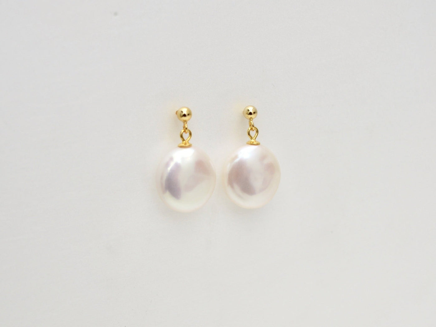 Coin Pearls: Moderne Perlenstecker mit echten Perlen | vergoldet