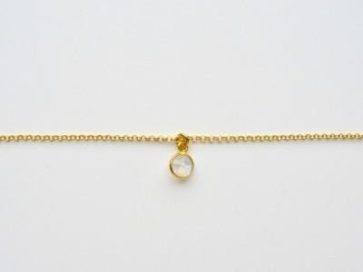 Dangling Delicate Dots: Mondstein Armband | vergoldet, rosévergoldet, silber