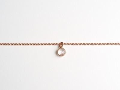 Dangling Delicate Dots: Rosenquarz Armband | vergoldet, rosévergoldet, silber
