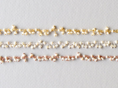 Dangling Natural Pearls: Zartes Perlenarmband | vergoldet, rosévergoldet, silber - Mia&Martha by Katja Schmalen
