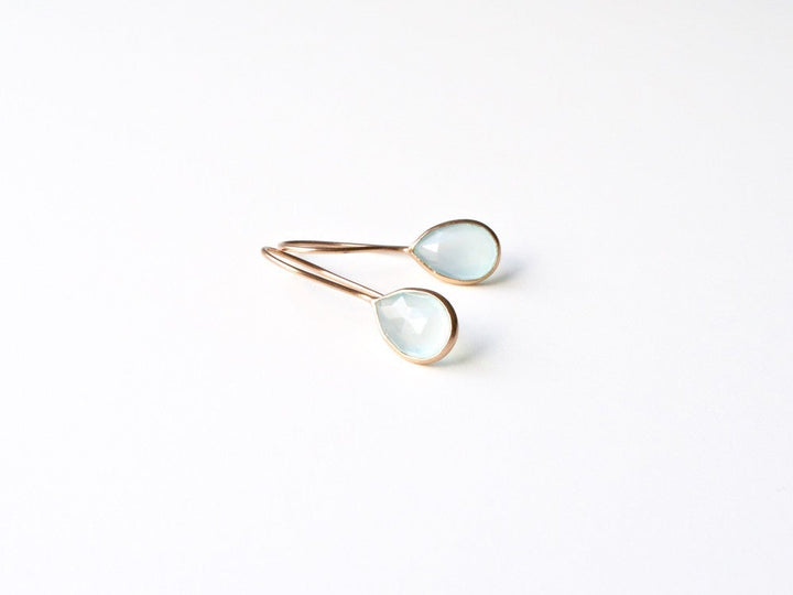 Delicate: Aqua Chalcedon Ohrringe | vergoldet, rosévergoldet, silber