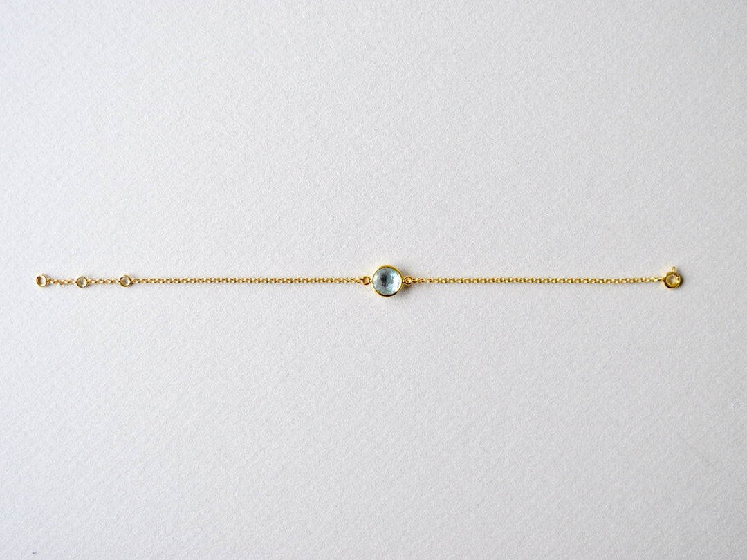 Delicate Dot: Blauer Topas Armband | vergoldet, rosévergoldet, silber - Mia&Martha by Katja Schmalen