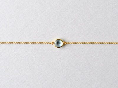 Delicate Dot: Blauer Topas Armband | vergoldet, rosévergoldet, silber - Mia&Martha by Katja Schmalen
