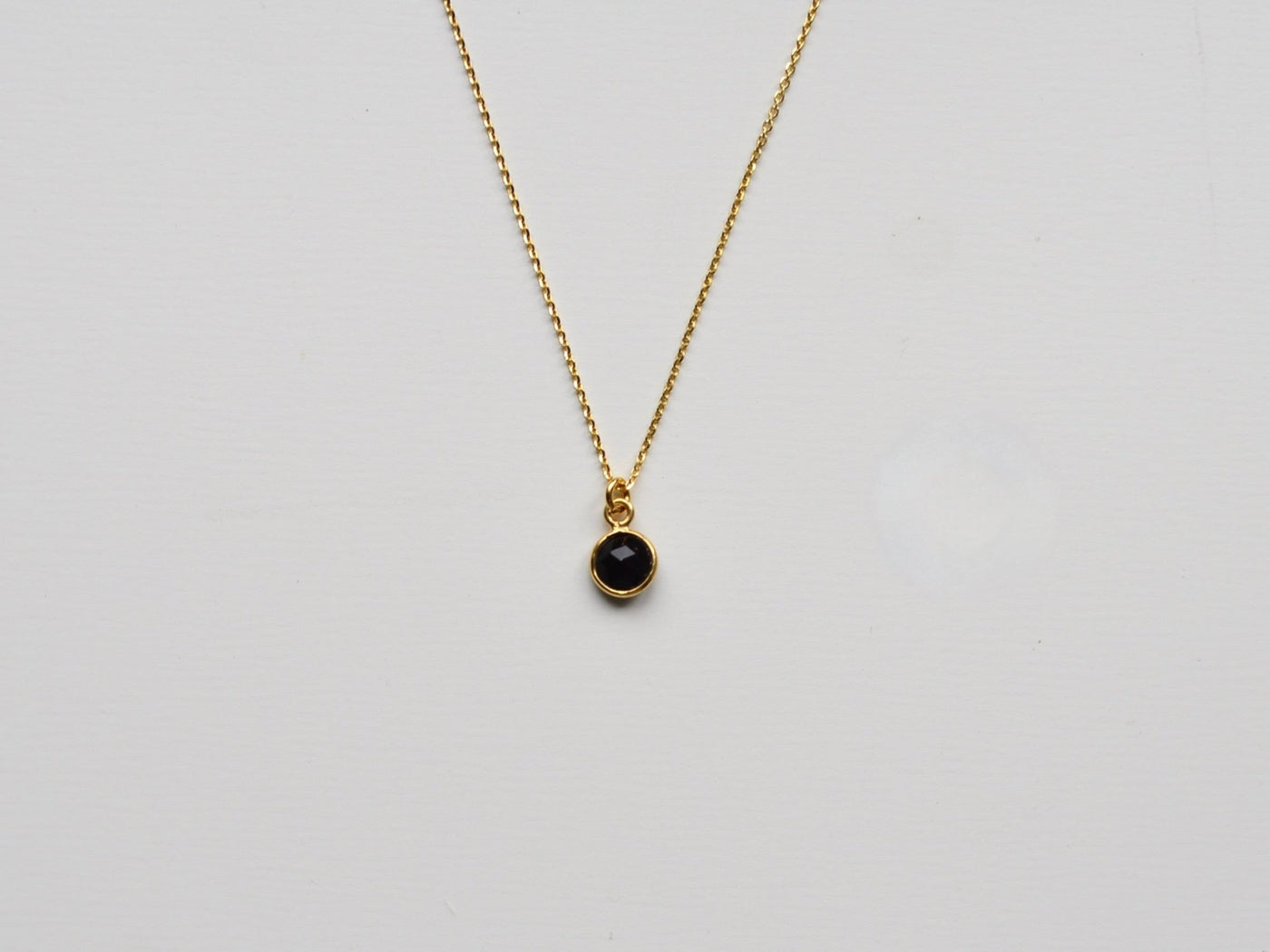 Delicate Dots: Black Onyx Kette | vergoldet, rosévergoldet, silber