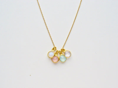 Delicate Dots: Rosa Chalcedon Kette | vergoldet, rosévergoldet, silber - Mia&Martha by Katja Schmalen