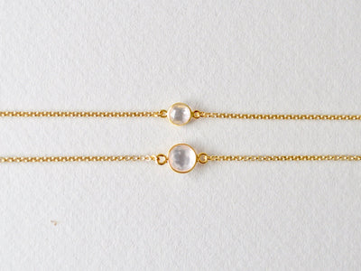 Delicate Dots: Rosenquarz Armband vergoldet | Zwei Größen - Mia&Martha by Katja Schmalen