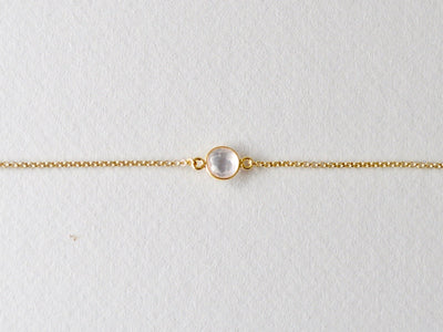 Delicate Dots: Rosenquarz Armband vergoldet | Zwei Größen - Mia&Martha by Katja Schmalen