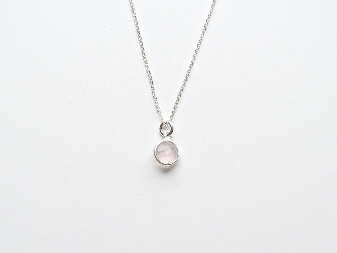 Delicate Dots: Rosenquarz Kette | vergoldet, rosévergoldet, silber