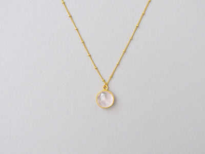 Delicate Dots: Satellite Rosenquarz Kette | vergoldet, rosévergoldet, silber