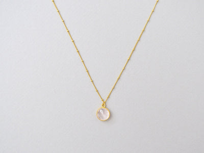 Delicate Dots: Satellite Rosenquarz Kette | vergoldet, rosévergoldet, silber