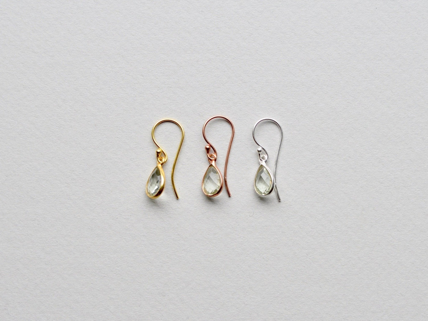 Delicate Drops: Prasiolith Kette | vergoldet, rosévergoldet, silber