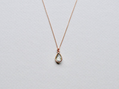 Delicate Drops: Prasiolith Kette | vergoldet, rosévergoldet, silber