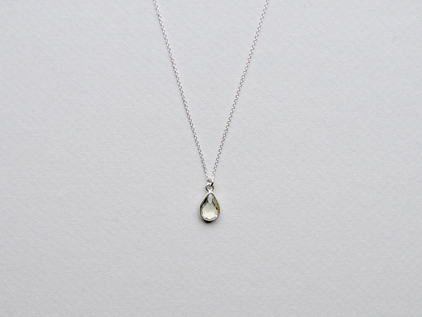 Delicate Drops: Prasiolith Kette | vergoldet, rosévergoldet, silber