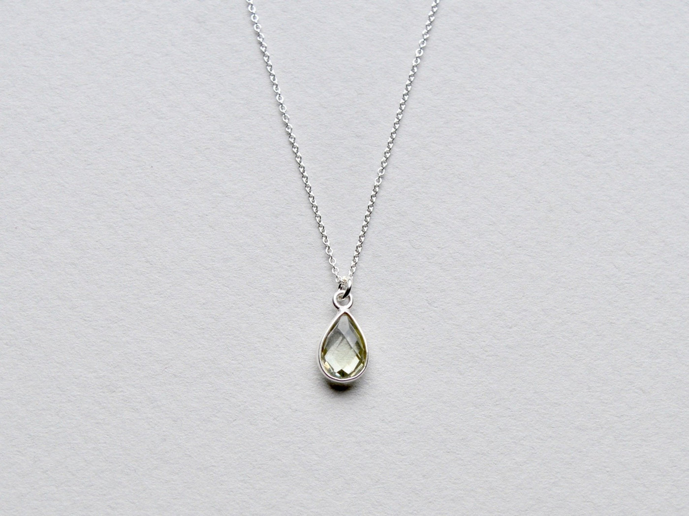 Delicate Drops: Prasiolith Kette | vergoldet, rosévergoldet, silber