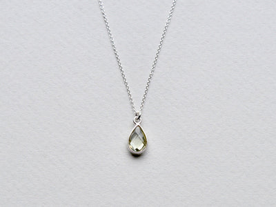 Delicate Drops: Prasiolith Kette | vergoldet, rosévergoldet, silber