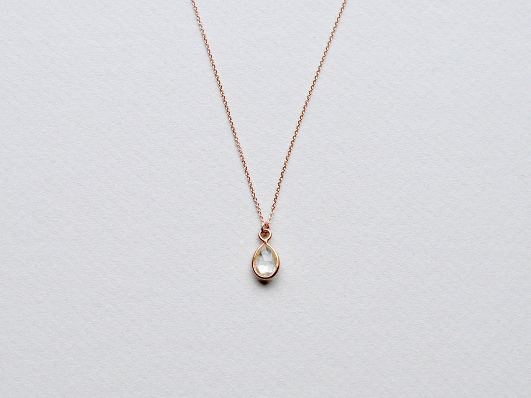 Delicate Drops: Rock Crystal Kette | vergoldet, rosévergoldet, silber