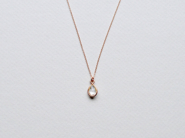 Delicate Drops: Rock Crystal Kette | vergoldet, rosévergoldet, silber