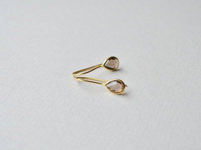Delicate: Rauchquarz Ohrringe vergoldet - Mia&Martha by Katja Schmalen