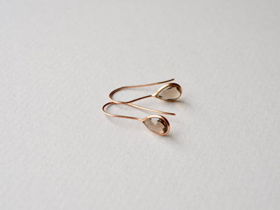 Delicate: Rauchquarz Ohrringe | vergoldet, rosévergoldet, silber