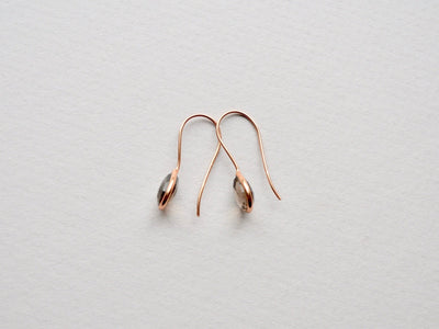 Delicate: Rauchquarz Ohrringe | vergoldet, rosévergoldet, silber