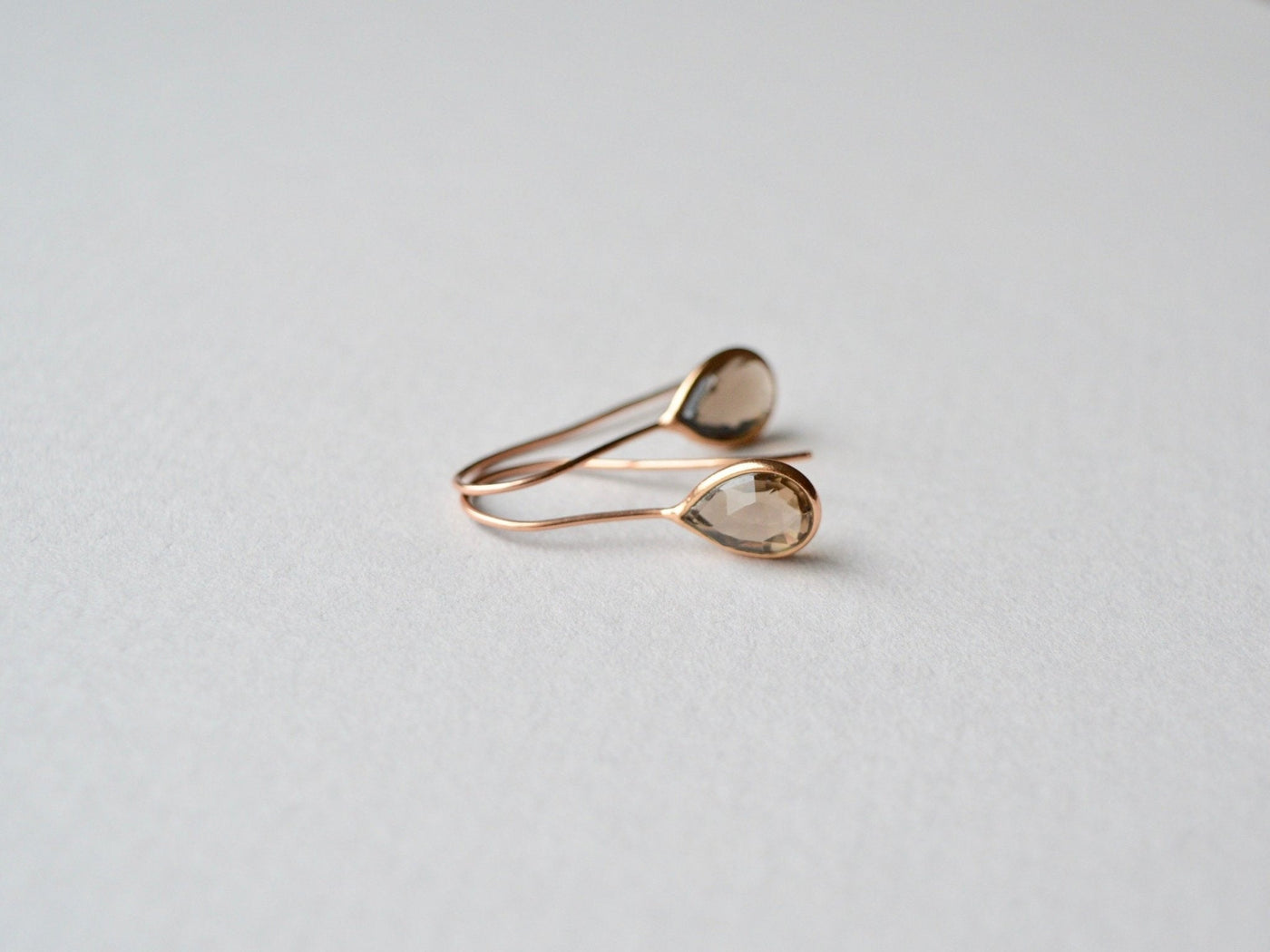Delicate: Rauchquarz Ohrringe | vergoldet, rosévergoldet, silber