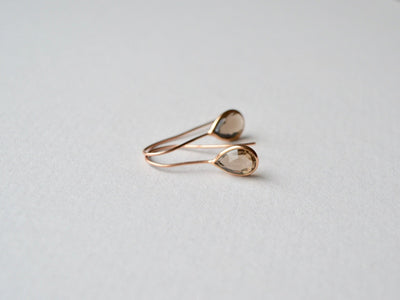 Delicate: Rauchquarz Ohrringe | vergoldet, rosévergoldet, silber