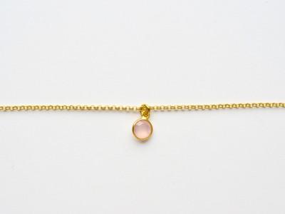 Delicate: Rosa Chalcedon Armband | vergoldet, rosévergoldet, silber - Mia&Martha by Katja Schmalen