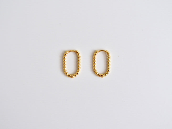 Dotted Collection: Creolen Oval Hoops | vergoldet, silber