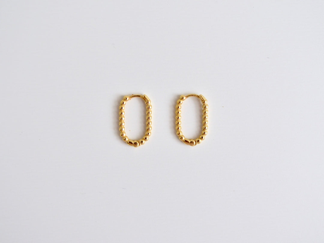 Dotted Collection: Creolen Oval Hoops | vergoldet, silber