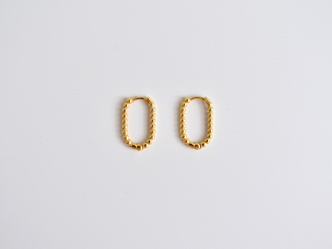 Dotted Collection: Creolen Oval Hoops | vergoldet, silber