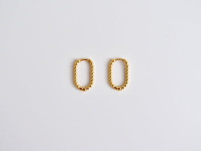 Dotted Collection: Creolen Oval Hoops | vergoldet, silber