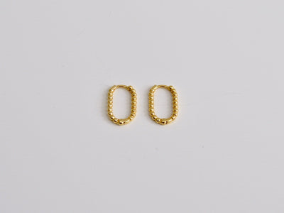 Dotted Collection: Creolen Oval Hoops | vergoldet, silber