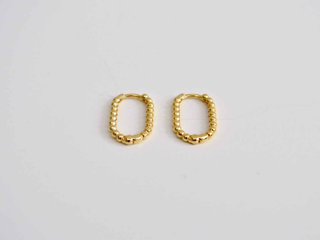 Dotted Collection: Creolen Oval Hoops | vergoldet, silber