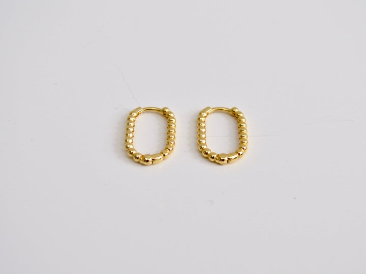 Dotted Collection: Creolen Oval Hoops | vergoldet, silber