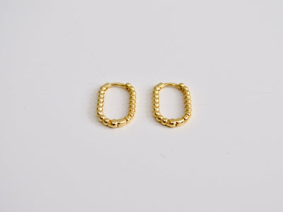 Dotted Collection: Creolen Oval Hoops | vergoldet, silber