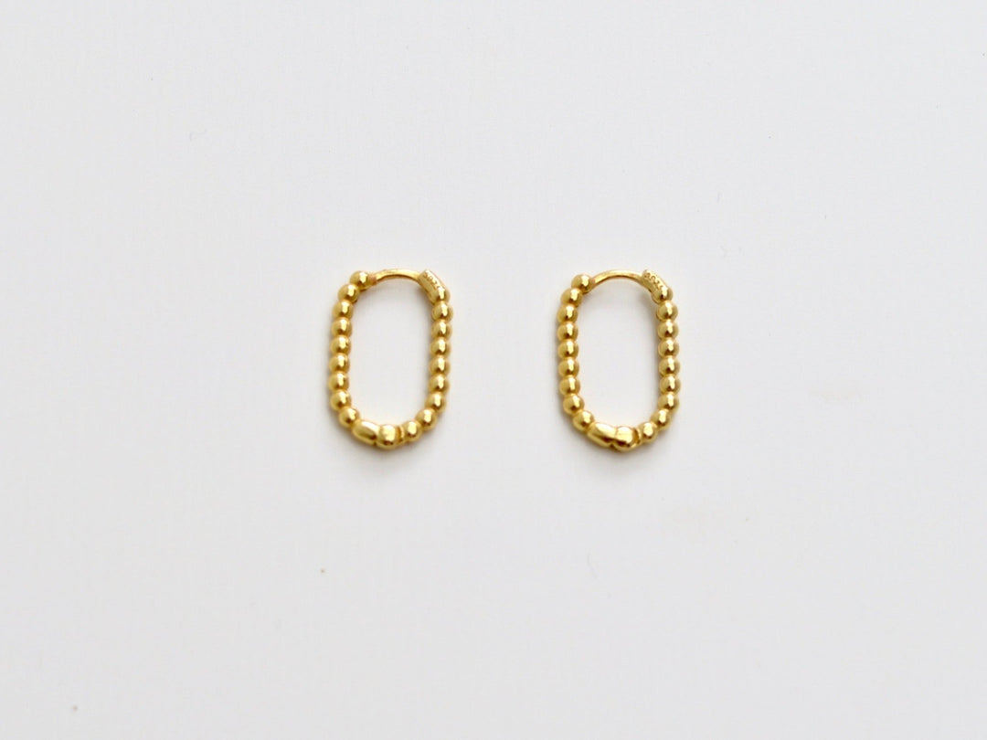 Dotted Collection: Creolen Oval Hoops | vergoldet, silber
