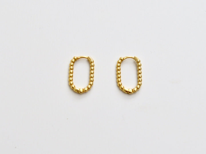 Dotted Collection: Creolen Oval Hoops | vergoldet, silber