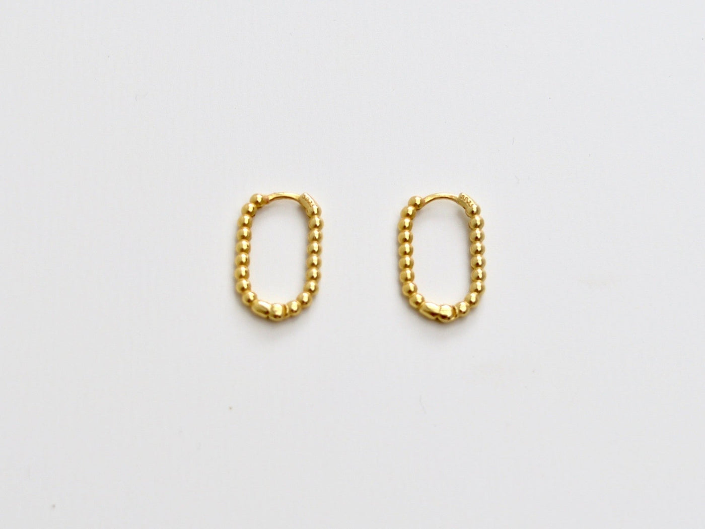 Dotted Collection: Creolen Oval Hoops | vergoldet, silber