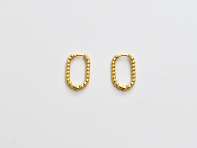 Dotted Collection: Creolen Oval Hoops | vergoldet, silber