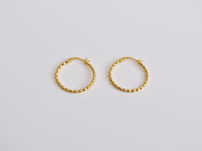 Dotted Collection: Große Creolen | vergoldet, silber