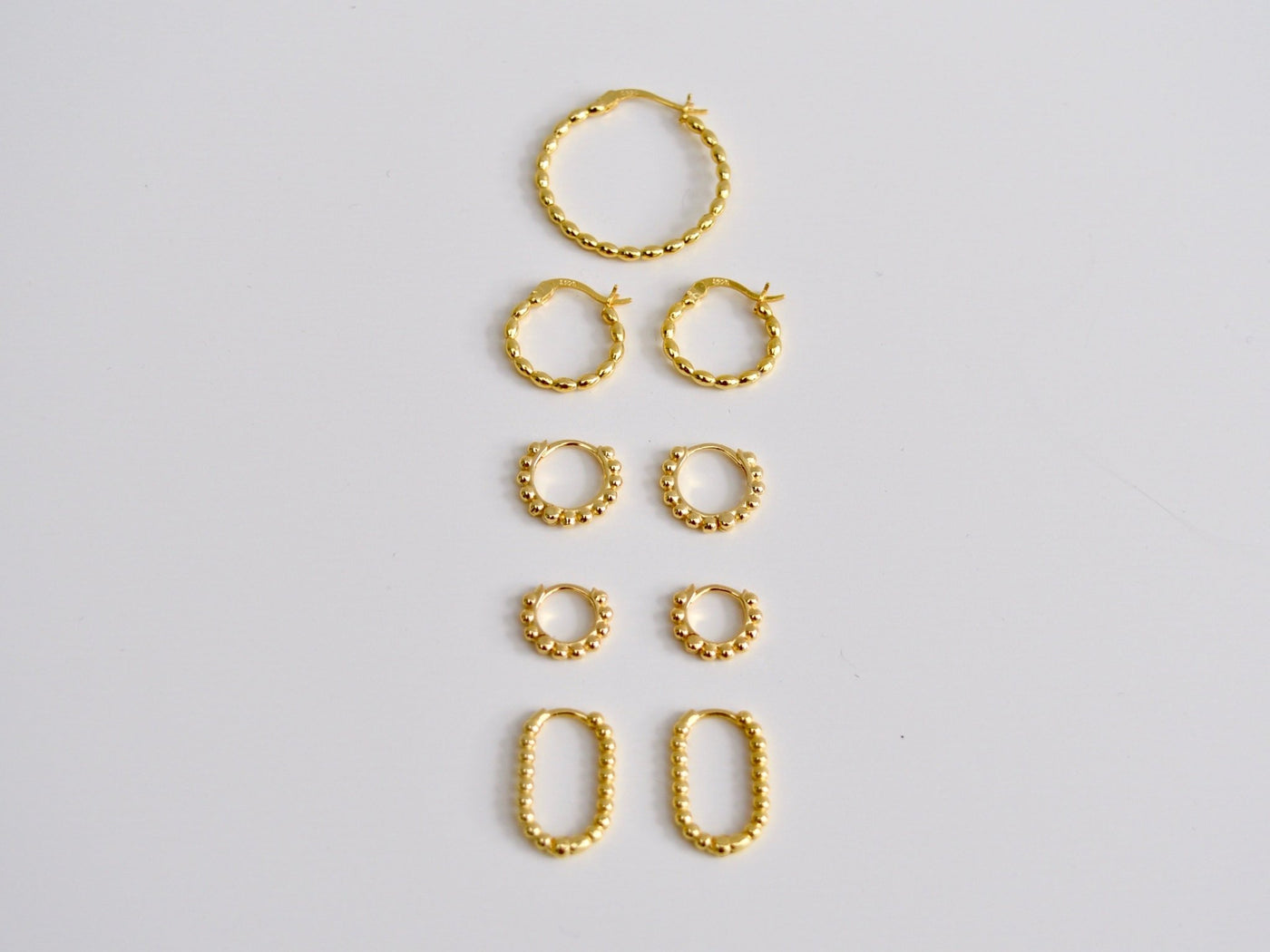 Dotted Collection: Kleine Creolen | vergoldet, silber