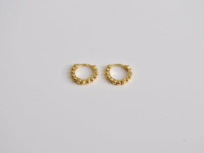 Dotted Collection: Kleine Creolen | vergoldet, silber