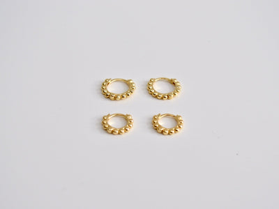 Dotted Collection: Kleine Creolen | vergoldet, silber