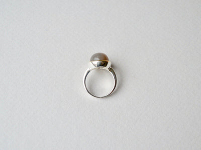 Einzelstück: Grauer Mondstein Statement Ring vergoldet - Mia&Martha by Katja Schmalen