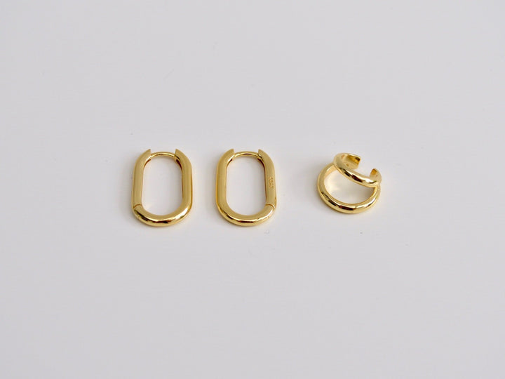 FEYNGOLD: Chunky Earcuff  | vergoldet, silber