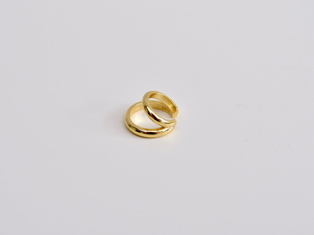 FEYNGOLD: Chunky Earcuff  | vergoldet, silber