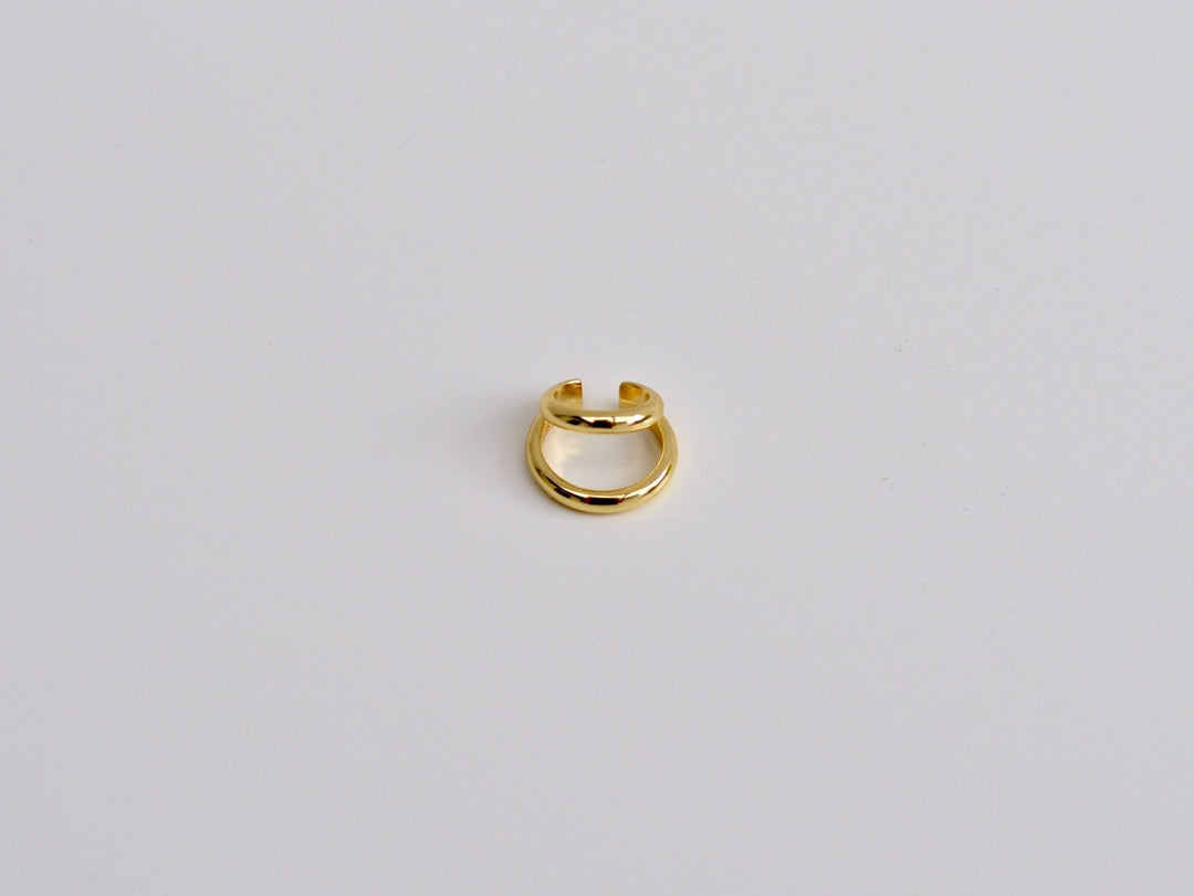 FEYNGOLD: Chunky Earcuff  | vergoldet, silber