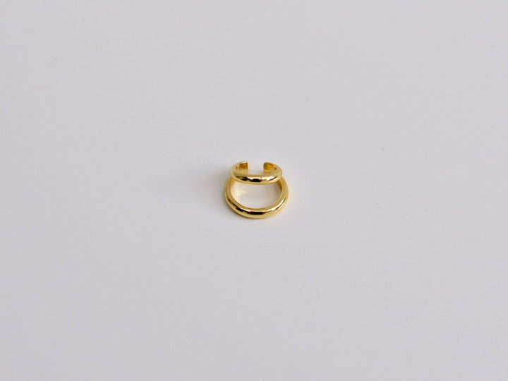 FEYNGOLD: Chunky Earcuff  | vergoldet, silber