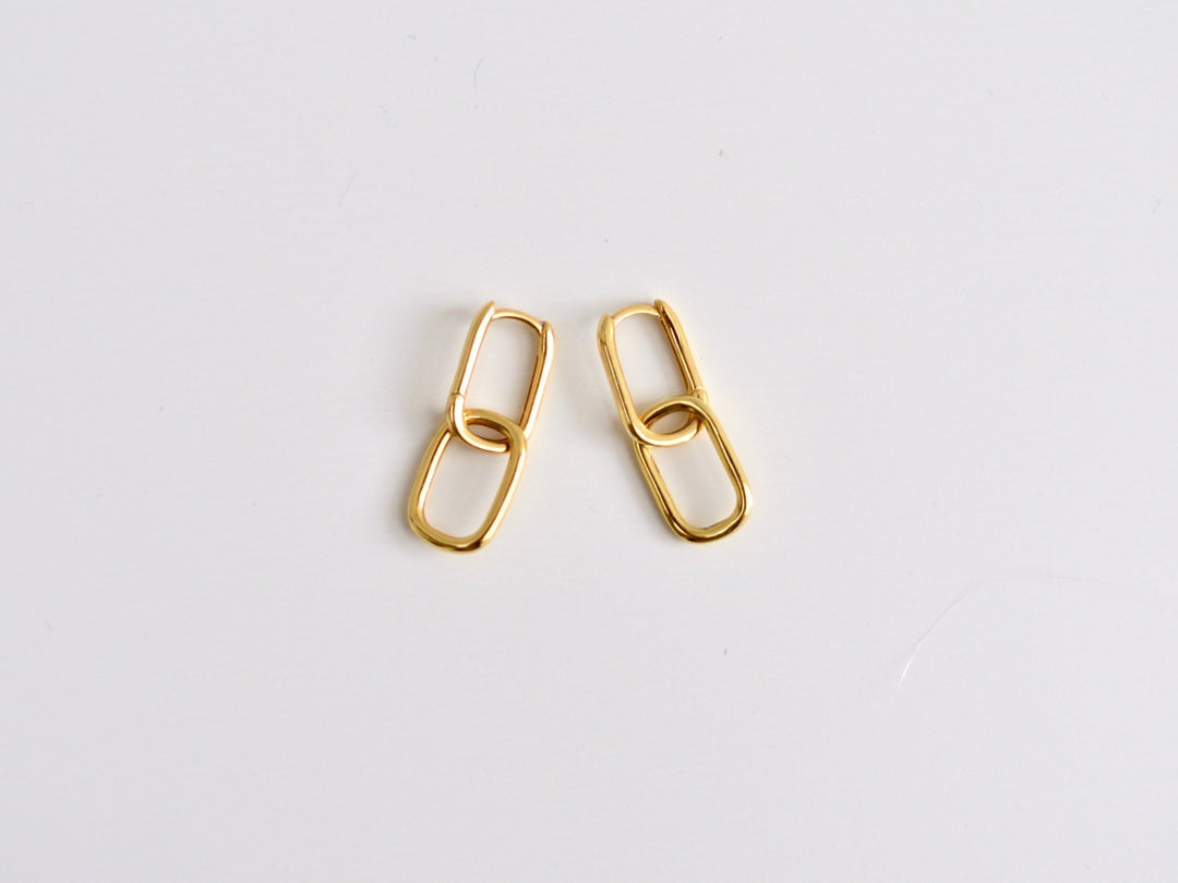 FEYNGOLD: Double Oval Hoops | vergoldet, silber