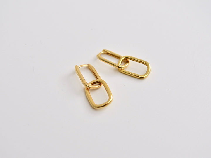 FEYNGOLD: Double Oval Hoops | vergoldet, silber